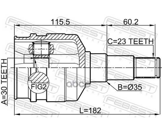 Купить ШРУС ВНУТРЕННИЙ ЛЕВЫЙ LEXUS GS 05-11, TOYOTA MARK X 04-19 0111-GRX125LH