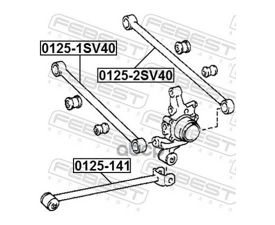 Купить ТЯГА ЗАДНЯЯ ПОПЕРЕЧНАЯ TOYOTA CAMRY/VISTA SV4#,CV4# 1994.06-1998.06 FEBEST 0125-2SV40