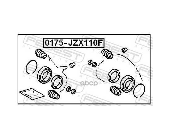 Купить РЕМКОМПЛЕКТ ТОРМОЗНОГО СУППОРТА 0175-JZX110F