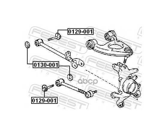 Купить БОЛТ С ЭКСЦЕНТРИКОМ TOYOTA MARK II 92-00, LEXUS LS400 94-00 010129-001