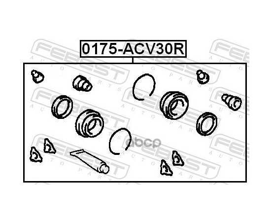 Купить РЕМКОМПЛЕКТ ТОРМОЗНОГО СУППОРТА 0175-ACV30R