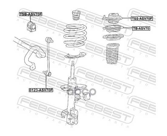 Купить ТЯГА СТАБИЛИЗАТОРА ПЕРЕДНЯЯ LEXUS ES2 /350/300H ASZ10,AXZA10,AXZH10,GSZ10,MXZ FEBEST 0123-ASV70F