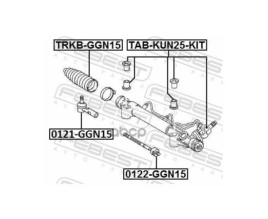 Купить НАКОНЕЧНИК РУЛЕВОЙ TOYOTA HILUX 2004-2012 0121-GGN15