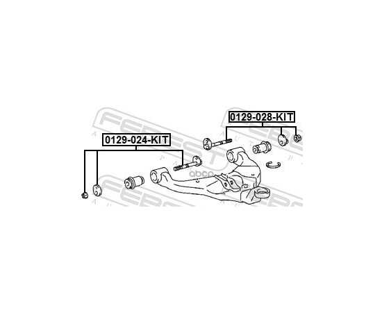 Купить БОЛТ С ЭКСЦЕНТРИКОМ TOYOTA HILUX 2004-2012 0129-024-KIT