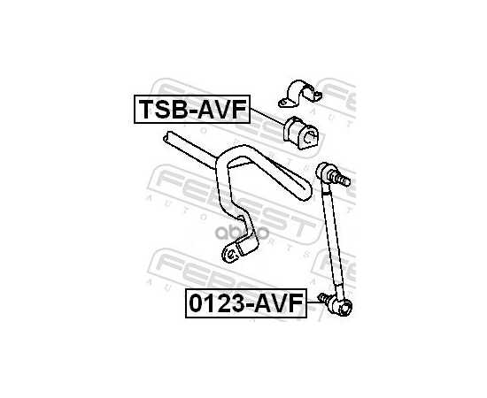 Купить ТЯГА ПЕРЕДНЕГО СТАБИЛИЗАТОРА L=R TOYOTA AVENSIS II/COROLLA E12 FEBEST 0123-AVF