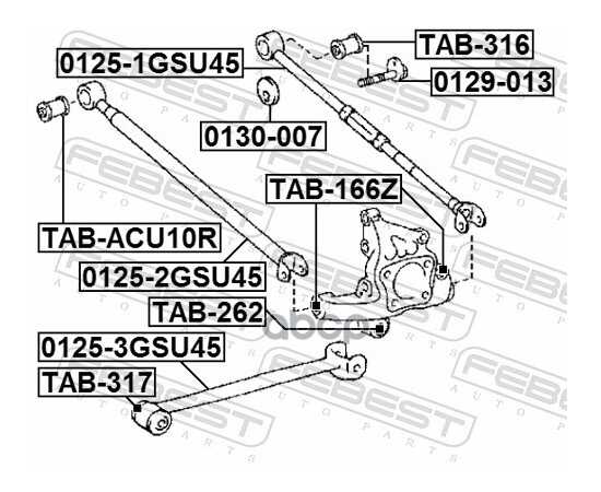 Купить ЭКЦЕНТРИК TOYOTA KLUGER L/V ACU2#,MCU2# 2000.11-2007.05 [JP] 0130-007