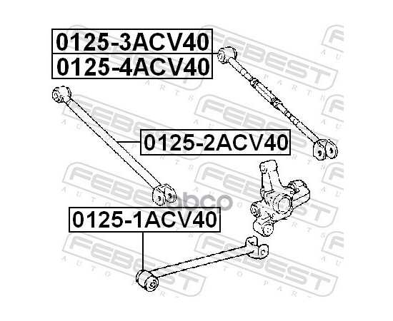 Купить РЫЧАГ ЗАДНЕЙ ПОДВЕСКИ (ПОПЕРЕЧНЫЙ) TOYOTA CAMRY 2006-> FEBEST 0125-2ACV40