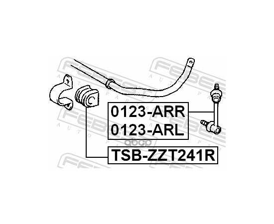 Купить ТЯГА СТАБИЛИЗАТОРА ЗАДН ПРАВАЯ TOYOTA AVENSIS T25 0123-ARR