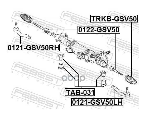 Купить НАКОНЕЧНИК РУЛЕВОЙ R TOYOTA CAMRY V50 (2012-) FEBEST 0121-GSV50RH