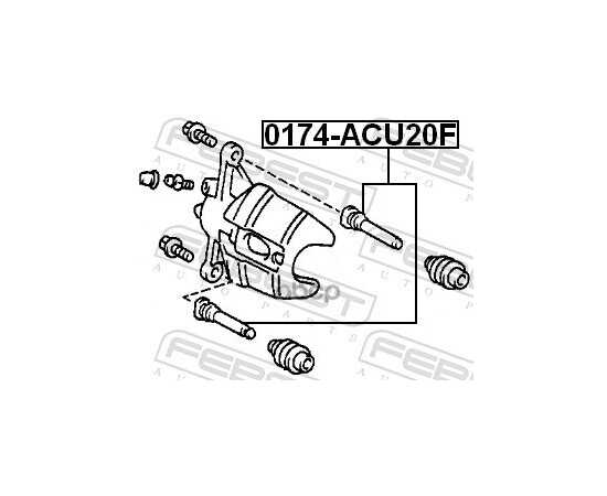 Купить ВТУЛКА НАПРАВЛЯЮЩАЯ ПЕРЕДН СУППОРТА TOYOTA MARK 2 1997-2001 0174-ACU20F