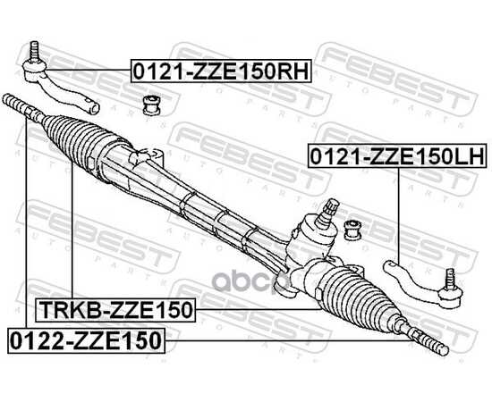 Купить НАКОНЕЧНИК РУЛЕВОЙ ЛЕВЫЙ TOYOTA COROLLA E15 0121-ZZE150LH