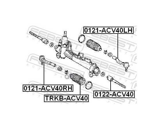 Купить НАКОНЕЧНИК РУЛЕВОЙ ПРАВЫЙ TOYOTA CAMRY V30/V40 0121-ACV40RH