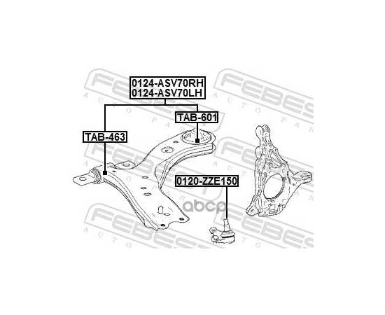 Купить РЫЧАГ ПЕРЕДНИЙ НИЖНИЙ ЛЕВЫЙ TOYOTA CAMRY 70 2017- 0124-ASV70LH