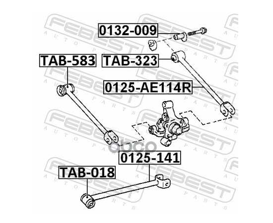 Купить ВТУЛКА С ЭКСЦЕНТРИКОМ TOYOTA COROLLA AE10#,CE10#,EE10# 1991.06-2002.06 FEBEST 0132-009