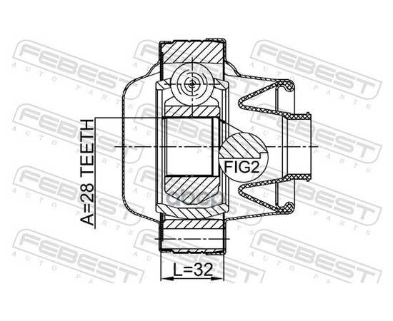 Купить ШРУС КАРДАННОГО ВАЛА 28X94 INFINITI QX70/FX (S51) 2008- 0211-S51SHA