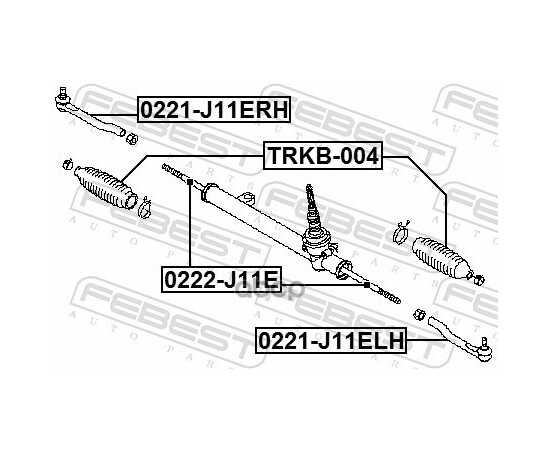 Купить НАКОНЕЧНИК РУЛЕВОЙ ЛЕВЫЙ NISSAN QASHQAI UK MAKE J11E 2013- 0221-J11ELH