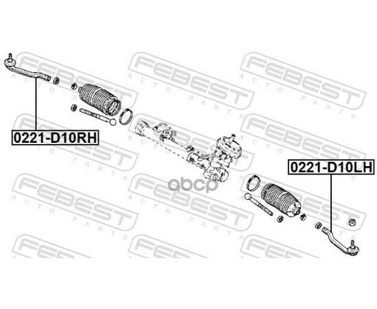 Купить НАКОНЕЧНИК РУЛЕВОЙ ПРАВЫЙ RENAULT DUSTER 2009.11-2018.08 0221-D10RH