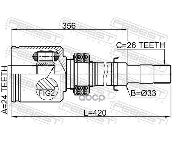 Купить ШРУС ВНУТР ПРАВЫЙ NISSAN TIIDA C11 2005.08-2012.06 0211-C11HR16RH