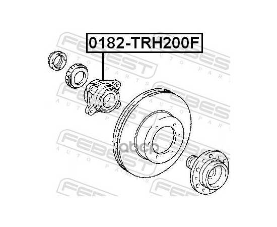 Купить СТУПИЦА ПЕРЕДНЯЯ КОМПЛЕКТ TOYOTA HIACE/REGIUSACE KDH2##,TRH2## 2004.08-2013. FEBEST 0182-TRH200F