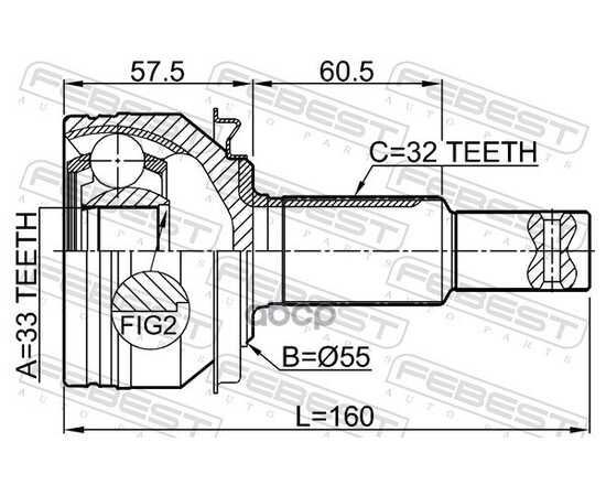 Купить ШРУС НАРУЖНЫЙ 33X55X32 NISSAN TEANA 14- 0210-L33