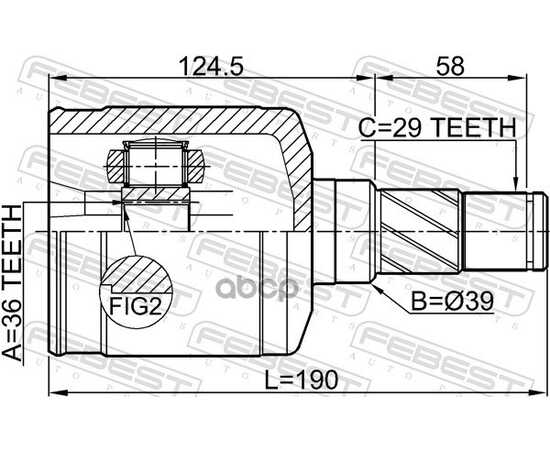 Купить ШРУС ВНУТРЕННИЙ ЛЕВЫЙ NISSAN MURANO Z50 2002-2007 0211-Z50LH