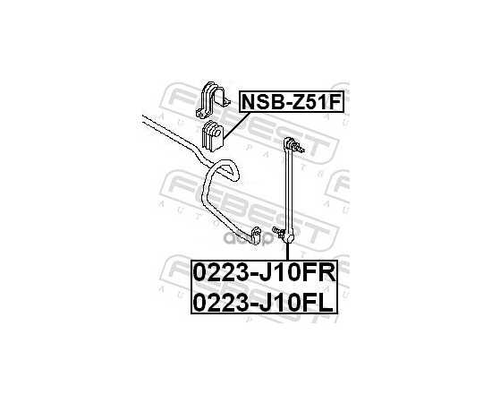 Купить ТЯГА СТАБИЛИЗАТОРА R NISSAN QASHQAI/ X-TRAIL / TEANA (J-32) FEBEST 0223-J10FR