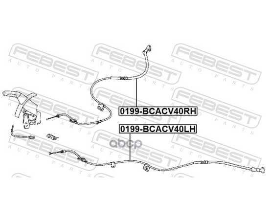 Купить ТРОС РУЧНИКА ЛЕВЫЙ TOYOTA CAMRY V40 0199-BCACV40LH