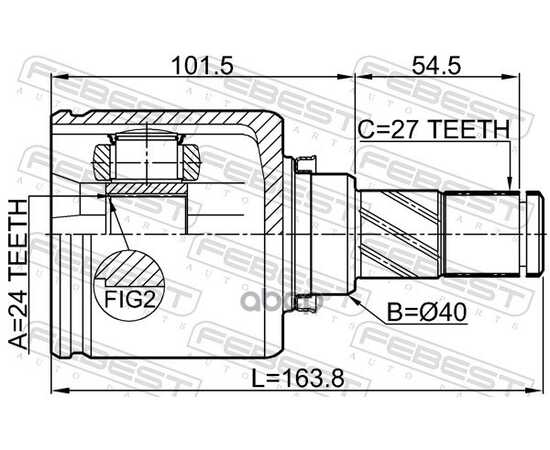 Купить ШРУС ВНУТР ЛЕВЫЙ NISSAN TEANA J32 2008-2013 0211-J32MR20LH