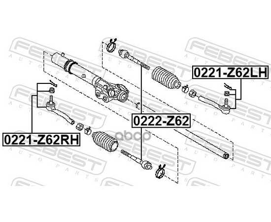 Купить НАКОНЕЧНИК РУЛЕВОЙ L INFINITI QX56 2010-> FEBEST 0221-Z62LH