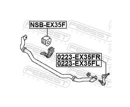 Купить ТЯГА СТАБИЛИЗАТОРА ПЕРЕДН ПРАВАЯ NISSAN FUGA Y50 2004-2009 0223-EX35FR