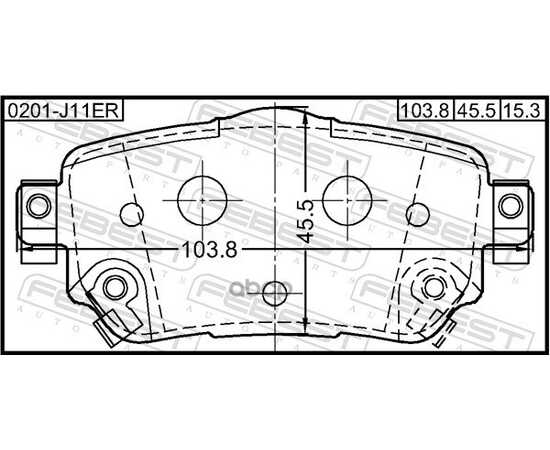 Купить КОЛОДКИ ЗАДНИЕ NISSAN X-TRAIL T32 2014- 0201-J11ER