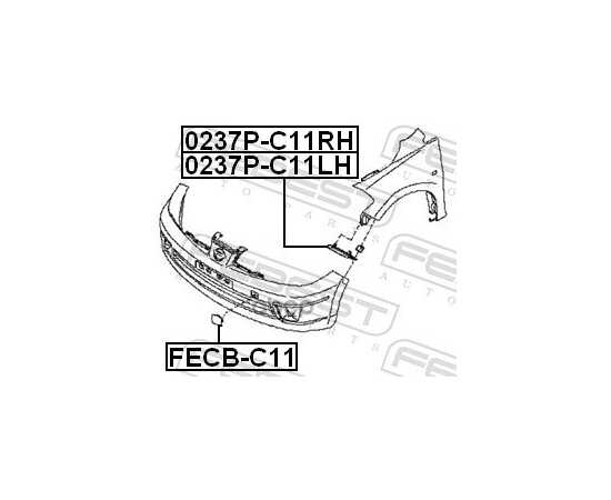 Купить КРОНШТЕЙН КРЕПЛЕНИЯ ПЕРЕДН БАМПЕРА ЛЕВЫЙ NISSAN TIIDA 0237P-C11LH