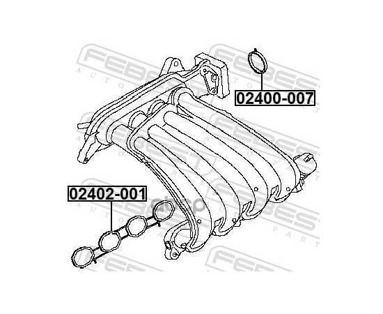 Купить КОЛЬЦО УПЛОТН КОРПУСА ДРОССЕЛЬНОЙ ЗАСЛОНКИ NISSAN QASHQAI J10E 2006.12-2013.12 02400-007