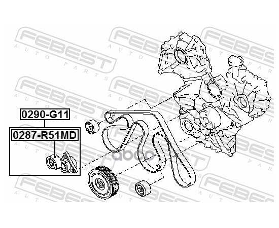 Купить НАТЯЖИТЕЛЬ РЕМНЯ NISSAN CUBE Z12 08- 0290-G11