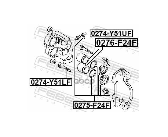 Купить ВТУЛКА НАПРАВЛЯЮЩАЯ ТОРМОЗНОГО СУППОРТА NISSAN SAFARI Y61 199­7.08- 0274-Y51LF