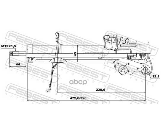 Купить АМОРТИЗАТОР ПЕРЕДН ПРАВЫЙ NISSAN ALMERA CLASSIC 02666689FR