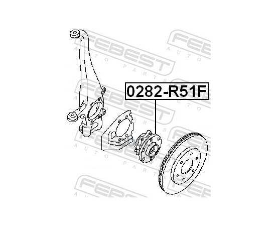 Купить СТУПИЦА В СБОРЕ ПЕРЕДНЯЯ NISSAN PATHFINDER R51 05- 0282-R51F