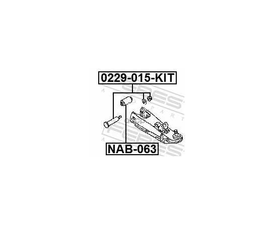 Купить БОЛТ-ЭКСЦЕНТРИК С ГАЙКОЙ NISSAN NISSAN TRUCK D22 1997.02-2012.03 [GL] 0229-015-KIT