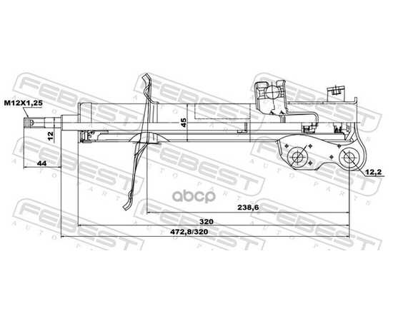 Купить АМОРТИЗАТОР ПЕРЕДН ЛЕВЫЙ NISSAN ALMERA N16 02666690FL