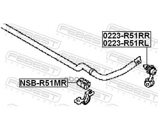 Купить ТЯГА ЗАДНЕГО СТАБИЛИЗАТОРА L NISSAN PATHFINDER III/INFINITI QX56 FEBEST 0223-R51RL