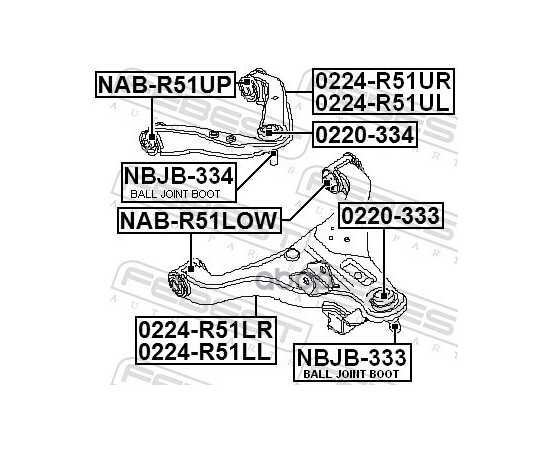 Купить РЫЧАГ ПОДВЕСКИ 0224-R51LL