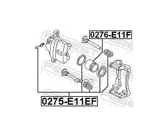 Купить РЕМКОМПЛЕКТ СУППОРТА ТОРМОЗНОГО ПЕРЕДНЕГО NISSAN NOTE UK MAKE E11E 2006.01-2013.08 [EL] FEBEST 0275-E11EF