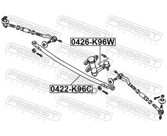 Купить СОШКА РУЛЕВАЯ ПОДХОДИТ ДЛЯ MITSUBISHI PAJERO/MONTERO SPORT CHALLENGER K8#W/K9#W 1996-2009 0426-K96W