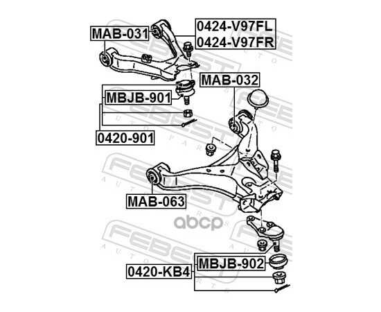 Купить РЫЧАГ ВЕРХН ПРАВЫЙ MITSUBISHI PAJERO III 0424-V97FR