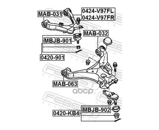 Купить РЫЧАГ ВЕРХН ЛЕВЫЙ MITSUBISHI PAJERO III 0424-V97FL