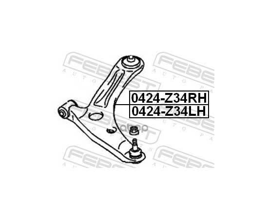 Купить РЫЧАГ ПРАВЫЙ MITSUBISHI COLT Z32A/Z34A/Z36A/Z37A/Z38A/Z39A 2004-2012 0424-Z34RH