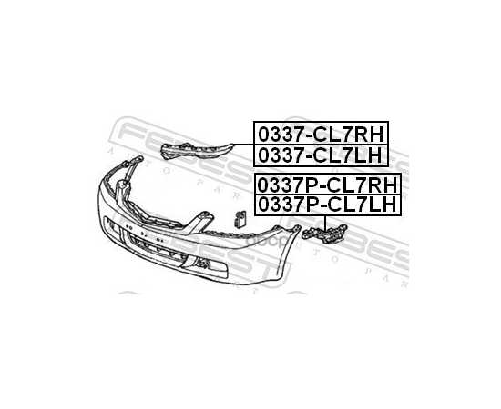 Купить КРОНШТЕЙН ПЕРЕДН БАМПЕРА ЛЕВЫЙ HONDA ACCORD CL9 2003-2008 0337-CL7LH