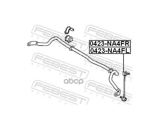 Купить ТЯГА СТАБИЛИЗАТОРА ПЕРЕДН ПРАВАЯ MITSUBISHI GRANDIS 2004.01-2010.11 0423-NA4FR