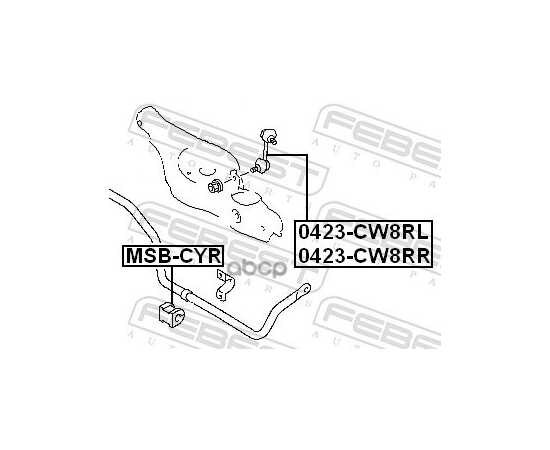 Купить ТЯГА СТАБИЛИЗАТОРА ЗАДН ПРАВАЯ MITSUBISHI OUTLANDER CW# 2006-2012 0423-CW8RR