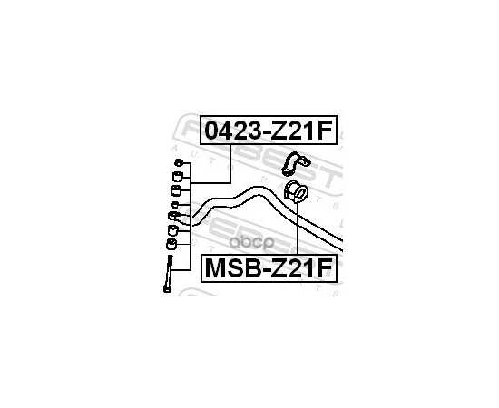 Купить ТЯГА СТАБИЛИЗАТОРА ПЕРЕДНЯЯ MITSUBISHI COLT Z21A/Z22A/Z23A/Z24A/Z25A/Z26A/Z27A FEBEST 0423-Z21F